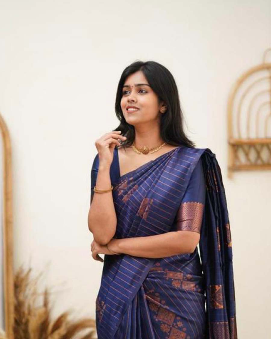 Wedding Silk saree kanjivaram Style With Blouse light weight official wear  saree